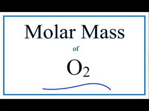 Molar Mass Of Oxygen In g/mol And kg/mol - Ventuneac