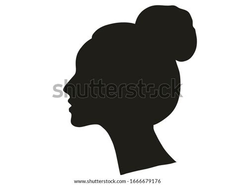 Silhouette Woman Side View Face Isolated Stock Vector (Royalty Free ...