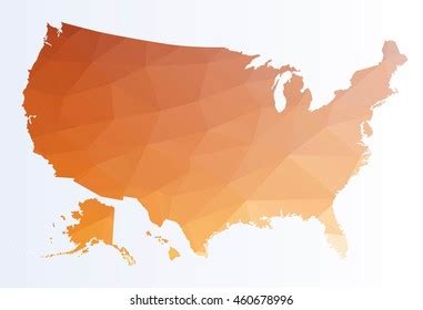 Polygonal Map Usa Stock Vector (Royalty Free) 460678996 | Shutterstock