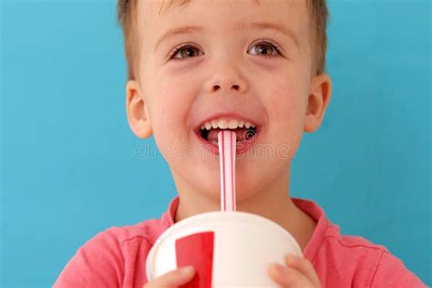 Baby Boy Drinking Milkshake Stock Image - Image of laugh, gastronomy: 162142349