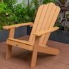 Yangming Brown Folding Plastic Adirondack Chairs Resin Weather Resistant for Patio Outdoor, Fire ...