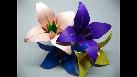 How to fold an Origami Iris Flower - YouTube