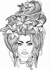 Hair Coloring Pages  ColoringBay sketch template