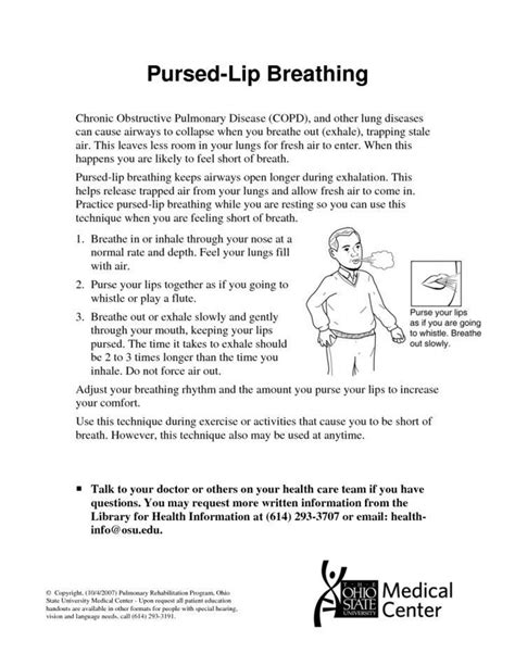 Breathing Techniques And Exercises For Copd Foundation | Respiratory therapy, Occupational ...