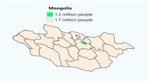 Close to half of Mongolia's population live in the green : r/MapPorn