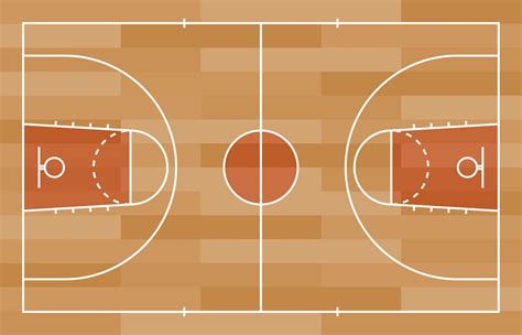 Basketball court floor with line on wood texture background. Vector illustration 1819174 Vector ...