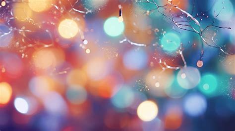 Background For A Designer Blurred Multicolored Lights On The Christmas Tree, Christmas Bokeh ...