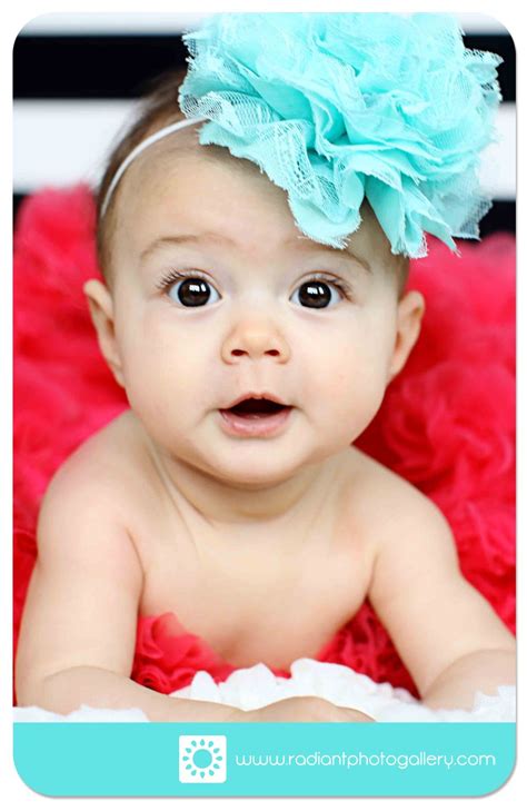 6 Month Photos! How cute can this baby girl get? love the creative bright colors and adorable ...