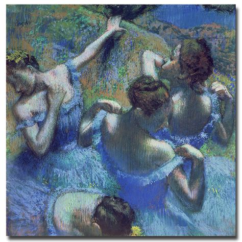 Trademark Art "Blue Dancers 1899" by Edgar Degas Painting Print on Wrapped Canvas | Wayfair