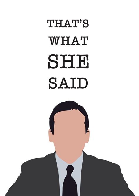 The Office Poster - Michael Scott 'That's What She Said' | The office characters, Office jokes ...