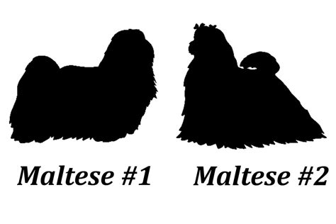 Maltese Personalized Dog Silhouette Vinyl Decal Dog Sticker - Etsy