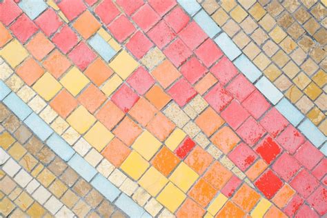 Premium Photo | Mosaic pattern old small decorative ceramic tiles for design texture background