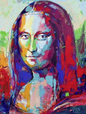 Mona-Lisa, 200x150cm/ 78,7x59,1 inch, acrylic on canvas Abstract Portrait, Portrait Painting ...