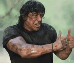 Sylvester Stallone As John Rambo Thumbs Up GIF | GIFDB.com