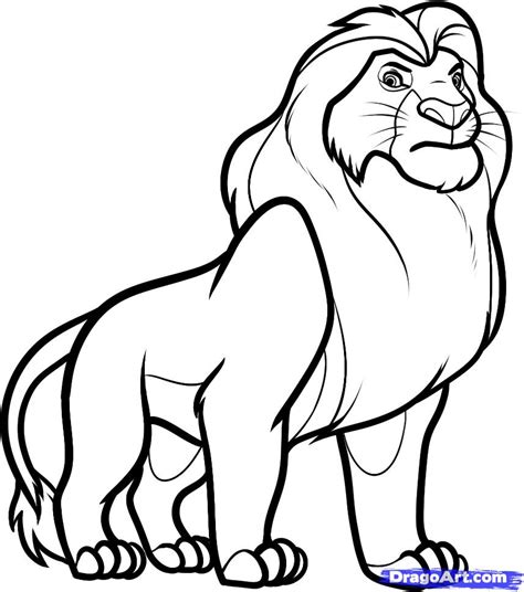 Easy Lion Drawing For Kids at GetDrawings | Free download