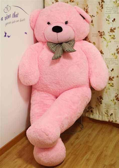 Giant Pink Teddy Bear, 6.5 ft Life Sized Soft Stuffed Toy