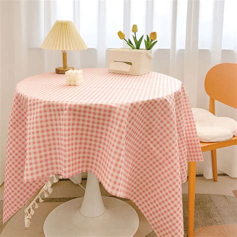 Round Table Cloth,Round Waterproof Tablecloth Stain Resistant and Wrinkle Free Table Cloths for ...