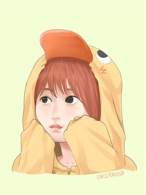 TWICE MOMO- Ducky Momo | Ducky momo, Fan art, Hirai momo