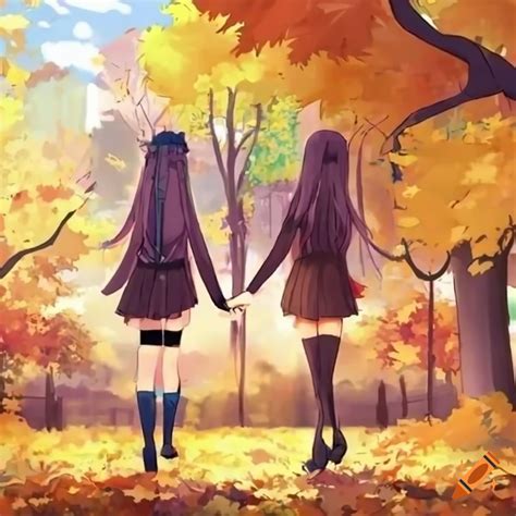 Two Best Friends Holding Hands Anime