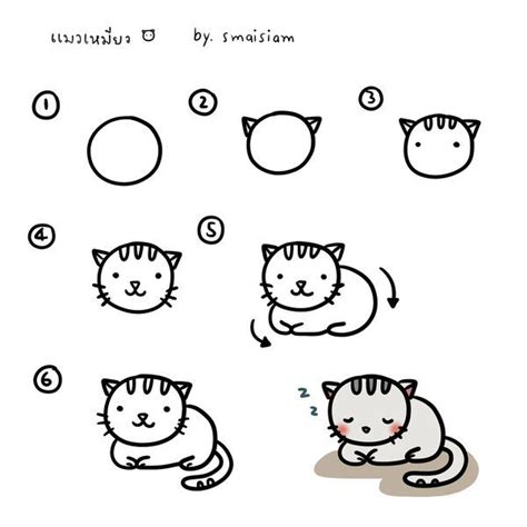 Tutorial de como se fazer um gato estilo cartoon. | Animals for drawing ...