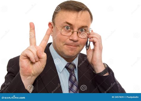 Victory sign stock image. Image of professional, telephone - 2457839