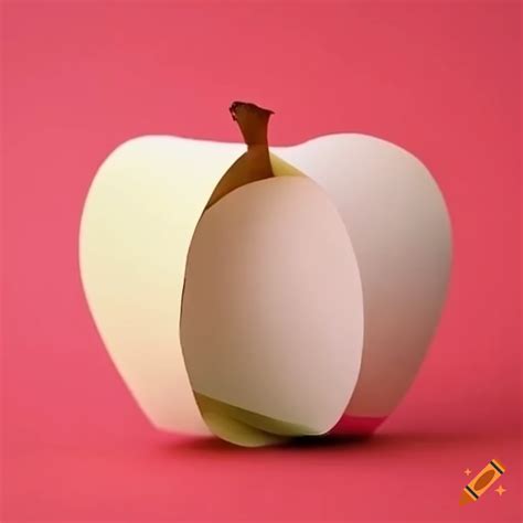 Paper apple sculpture