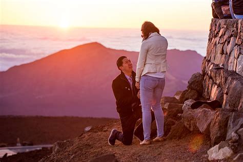 Al + Cristina | Haleakala Sunrise Proposal in Maui, Hawaii - Engaged on Maui | Maui Proposal ...