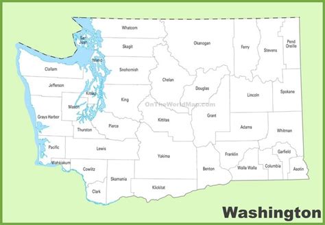 Washington county map - Ontheworldmap.com