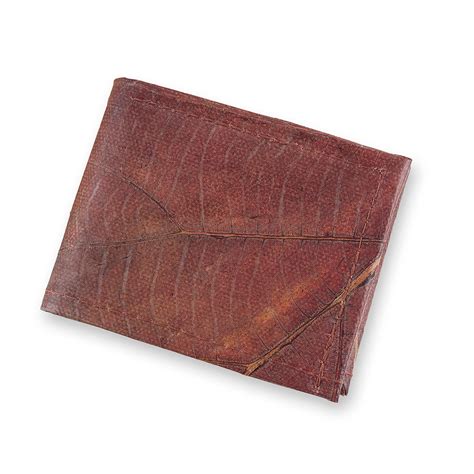 Leaf Leather Wallet - Chestnut Brown - Jungley