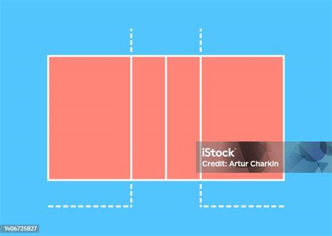 Volleyball Court Markings Top View Sports Ground For Active Recreation Stock Illustration ...