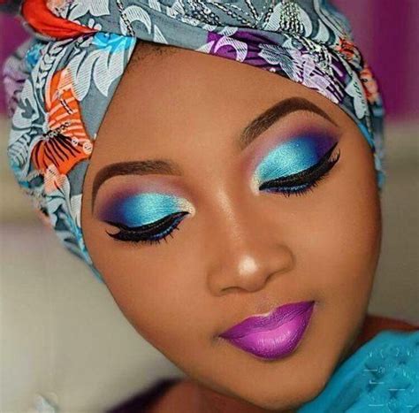 New and Very Bright Make-up for African American Women from 40+ | Gorgeous wedding makeup, Eye ...