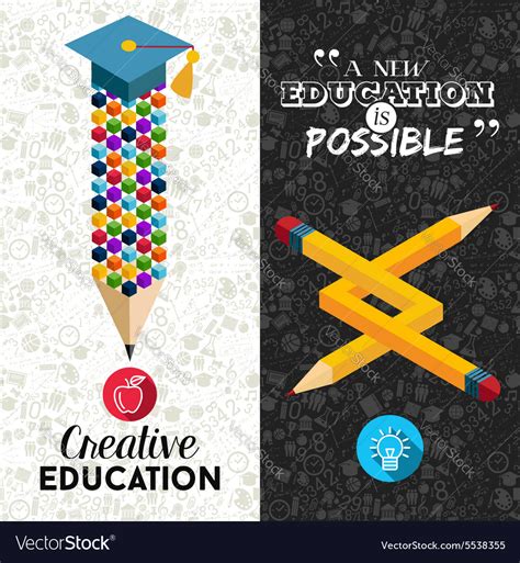 Back to school creative banner Royalty Free Vector Image