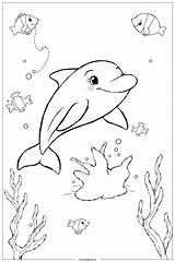 Dolphin Trainer Feeding The Dolphins Coloring Page Free PDF&ampPNG Printable sketch template