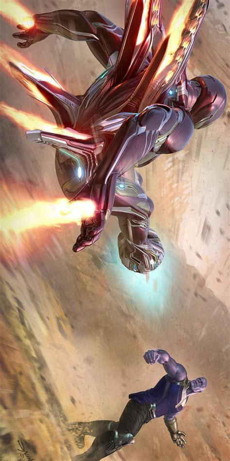 Iron Man Fighting Thanos iPhone Wallpaper | Marvel superhero posters, Marvel iron man, Marvel ...