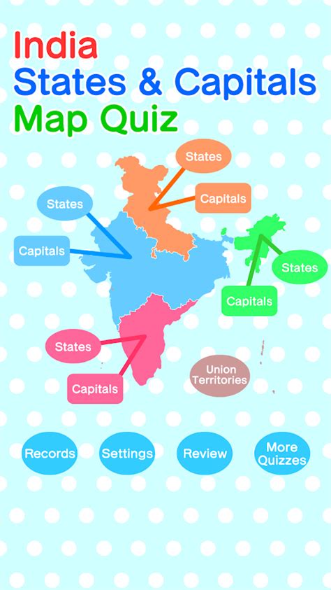 India States & Capitals Map Quiz - Geography Game - Android Apps on ...