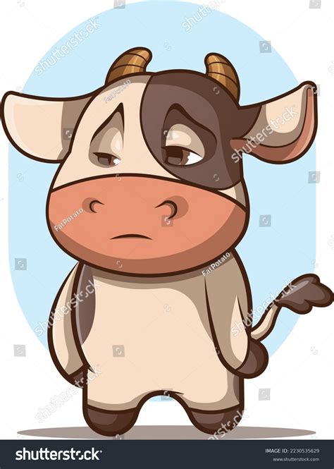 Cute Cow Being Lazy Cartoon Vector Stock Vector (Royalty Free) 2230535629 | Shutterstock