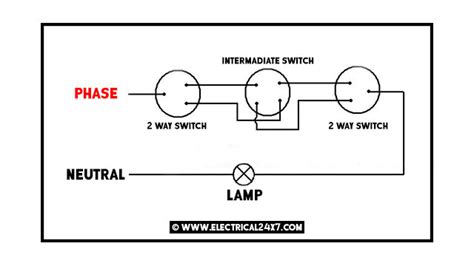 How to control One Lamp from three/six different places and working principle of intermediate ...
