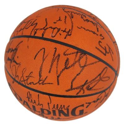 1991 NBA All-Stars Basketball Signed by (30) with Michael Jordan | Barnebys