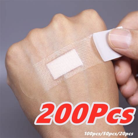 200/100/50/20 pcs high elastic transparent waterproof band-aid Transparent Wound Adhesive ...