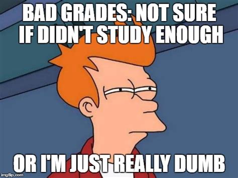 Bad grades because really dumb? - Imgflip