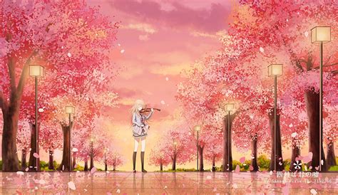 HD wallpaper: Anime, Your Lie in April, Kaori Miyazono, plant, lighting ...