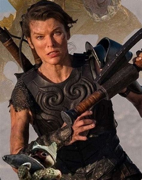 Monster Hunter Milla Jovovich Leather Vest - Captain Natalie Black Vest