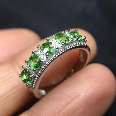 Tsavorite Garnet Ring Genuine Tsavorite Garnet Green Garnet | Etsy