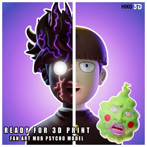 Download STL file Mob Psycho 100 - 3D FanArt • 3D printing object ・ Cults