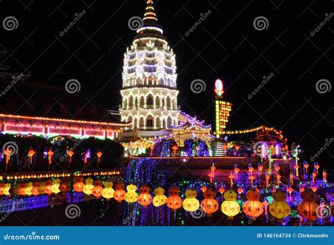 Kek Lok Si Temple in Penang Stock Photo - Image of tourism, lights: 146164734