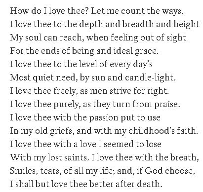 Analysis of Poem "How Do I Love Thee? by Elizabeth Barrett Browning - Owlcation