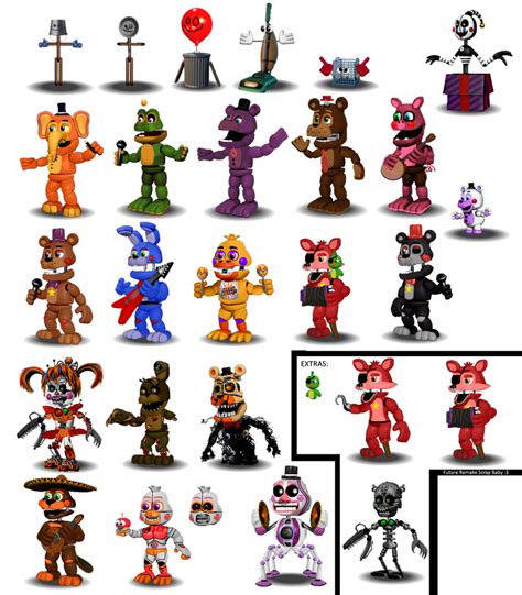 Fnaf 6-All animatronics by Diegopegaso87 on DeviantArt