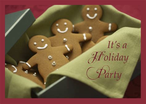 Invite To Holiday Party Gingerbread! Free Party Invitations eCards | 123 Greetings