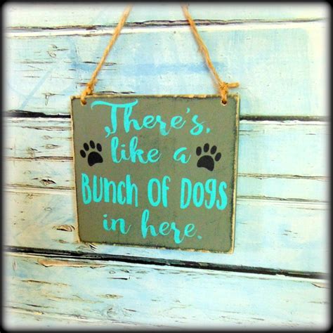 Funny Beware Of Dog Sign, Handmade Wooden Front Door Home Decor | Funny dog signs, Pet signs ...