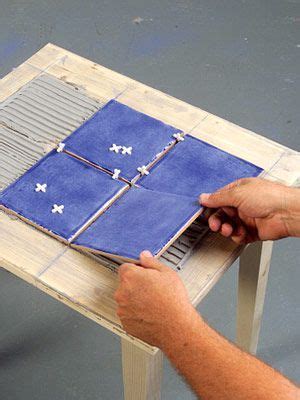 This story shows you the steps for tiling a small tabletop. | Diy table top, Tile crafts, Tile ...